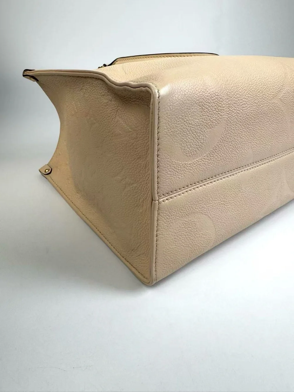 Louis Vuitton Beige Embossed Monogram Crossbody Bag